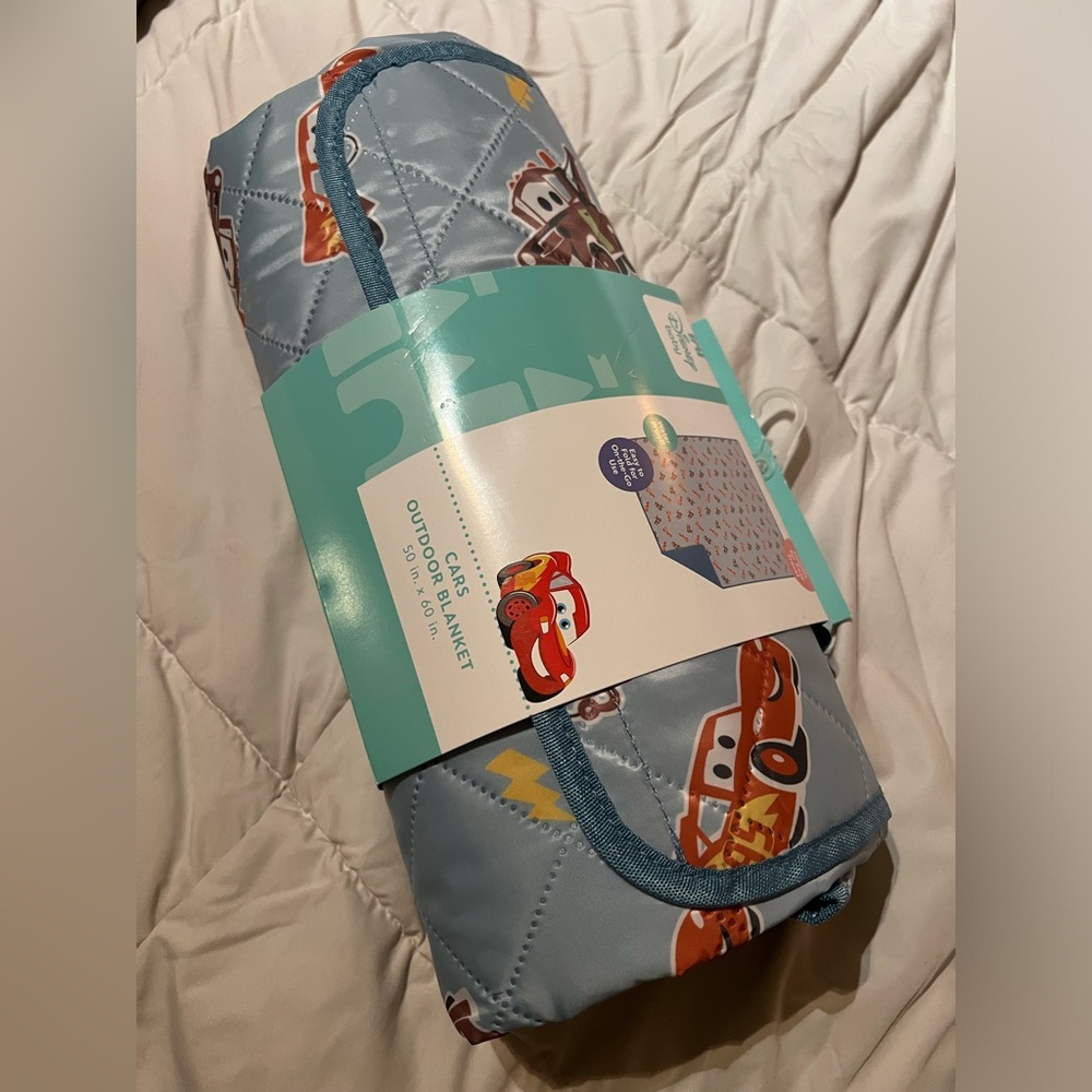 Disney Baby Cars Outdoor Blanket - Teal and Light Blue